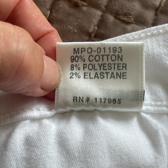 J BRAND Cropped Rail Stretch Jeans White Sz-30 - Picture 5 of 7